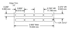 Identco TTL102-451-10 .65x.20 ESD Semi-Gloss White Polyimide Thermal Transfer Labels