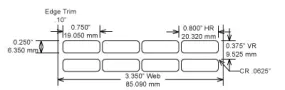 Identco TTL103-411-10 .75x.25 Matte Tan Polyimide Thermal Transfer Labels