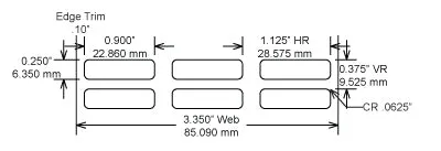 Identco TTL104-403-10 .90x.25 Gloss White Polyimide Thermal Transfer Labels