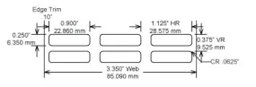 Identco TTL104-433-10 .60x.25 Ultra-Durable Gloss White Polyimide Thermal Transfer Labels
