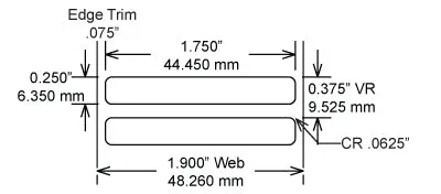 Identco TTL107-701-10 1.75x.25 Matte White Polyester Thermal Transfer Labels