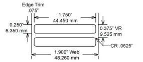 Identco TTL107-701-10 1.75x.25 Matte White Polyester Thermal Transfer Labels