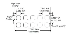Identco TTL111-433-10 .3125x.3125 Ultra-Durable Gloss White Polyimide Thermal Transfer Labels
