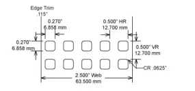 Identco TTL113-411-10 .27x.27 Matte Tan Polyimide Thermal Transfer Labels
