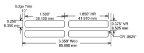 Identco TTL114-423-10 1.5x.25 Low Profile Gloss White Polyimide Thermal Transfer Labels