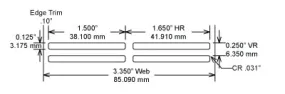 Identco TTL115-701-10 1.5x.125 Matte White Polyester Thermal Transfer Labels