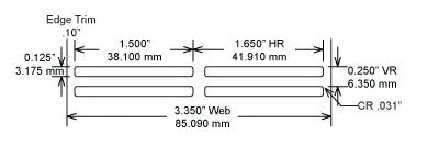 Identco TTL115-701-10 1.5x.125 Matte White Polyester Thermal Transfer Labels