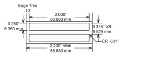 Identco TTL117-423-10 2.0x.25  Low Profile Gloss White Polyimide Thermal Transfer Labels