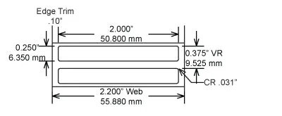 Identco TTL117-433-10 2.0x.25  Ultra-Durable Gloss White Polyimide Thermal Transfer Labels