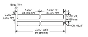 Identco TTL118-700-10 1.25x.25 Gloss White Polyester Thermal Transfer Labels