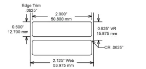 Identco TTL120-423-10 2.0x.50 Low Profile Gloss White Polyimide Thermal Transfer Labels