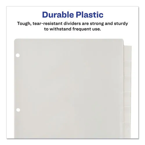 Insertable Big Tab Plastic Dividers, 8-tab, 11 X 8.5, Clear, 1 Set