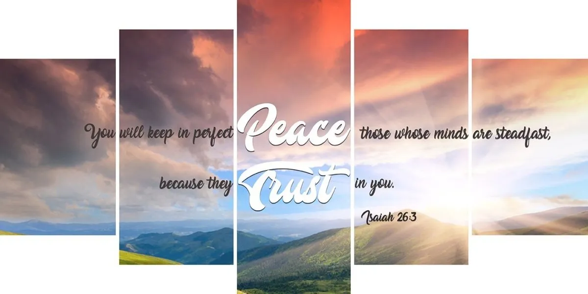 Isaiah 263 Niv Keep In Perfect Peace Canvas Wall Art Print - Christian Canvas Wall Art