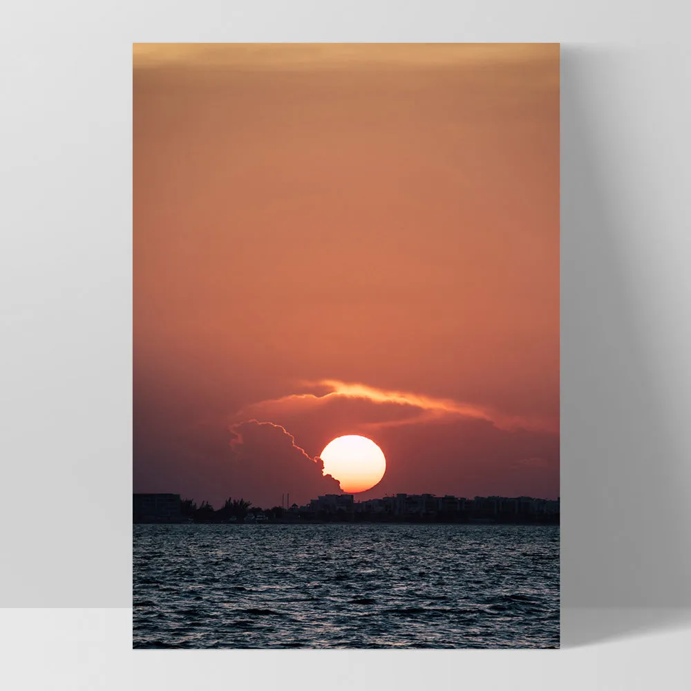 Isla Mujeres Sunset Mexico - Art Print by Beau Micheli