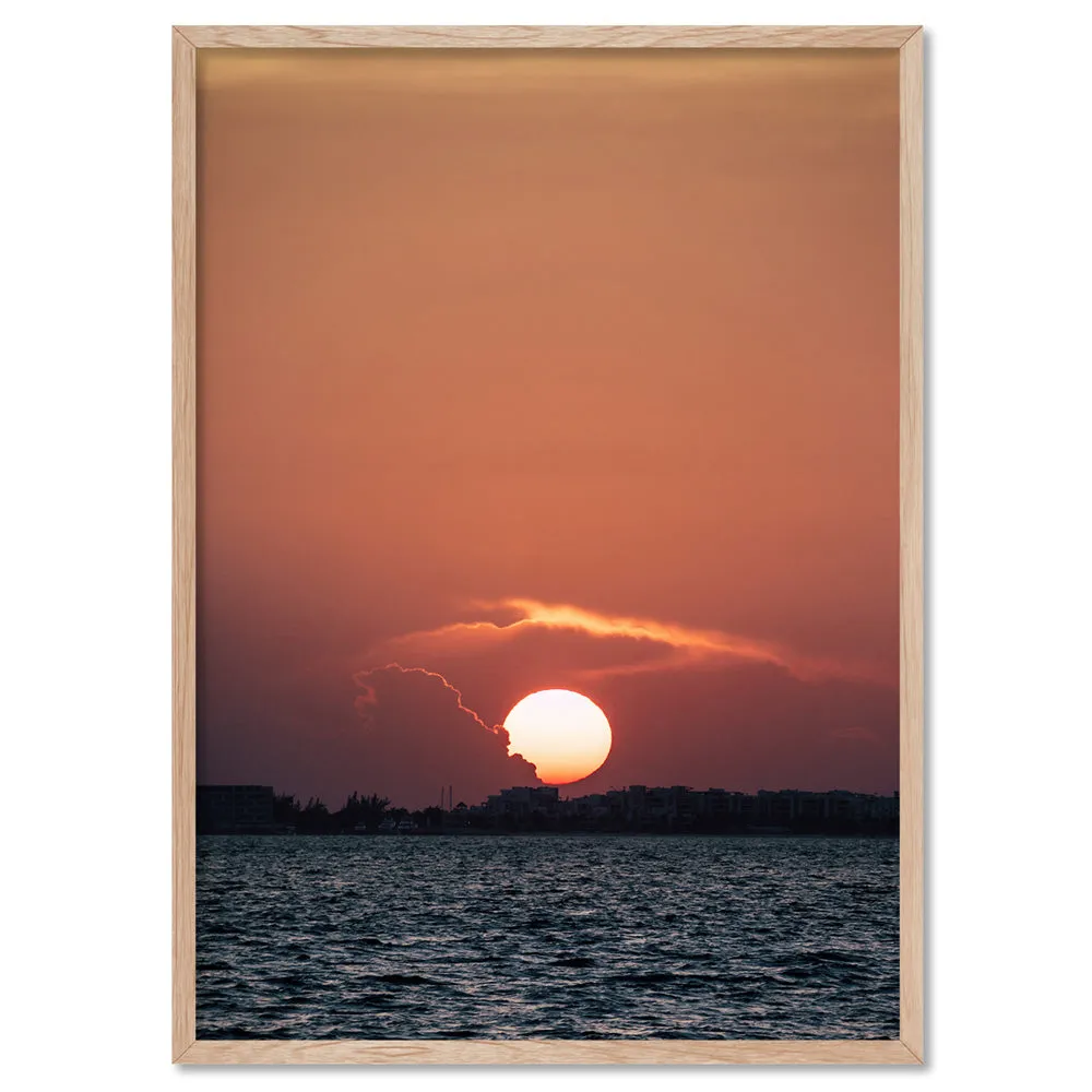 Isla Mujeres Sunset Mexico - Art Print by Beau Micheli