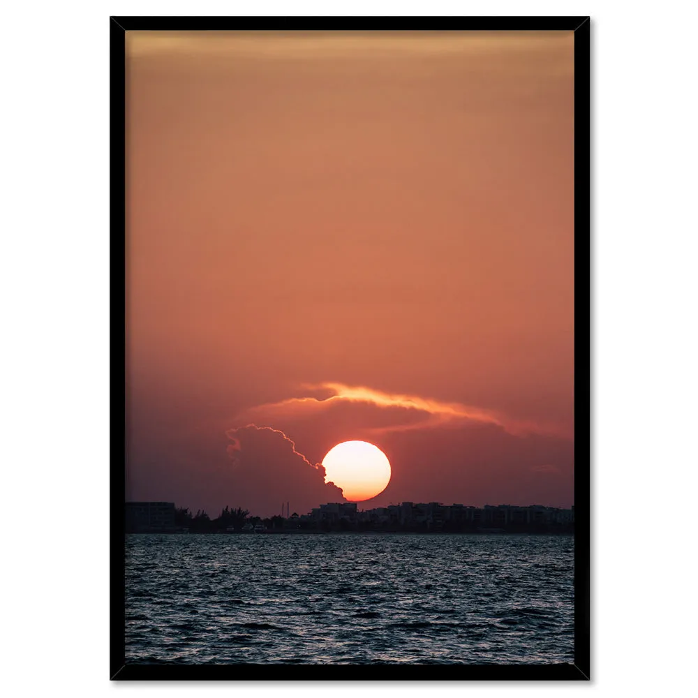 Isla Mujeres Sunset Mexico - Art Print by Beau Micheli