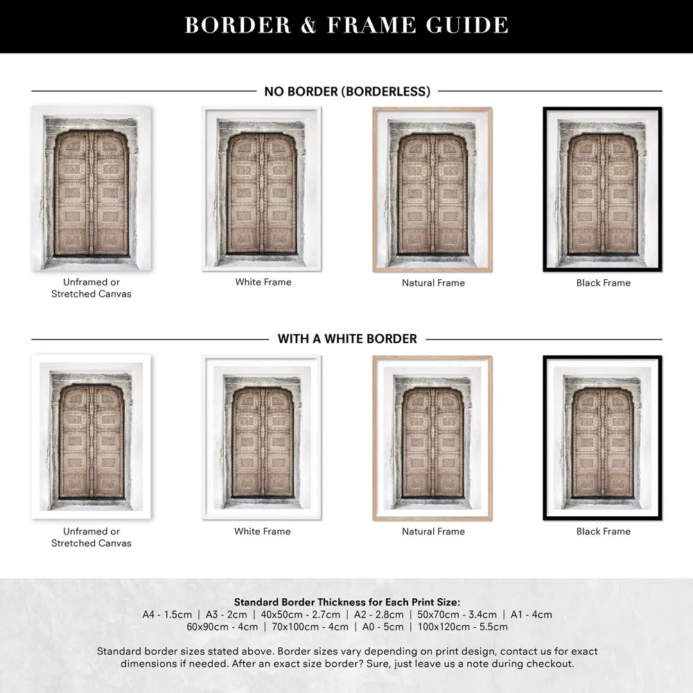Jaipur Carved Wooden Door in Neutrals - Art Print