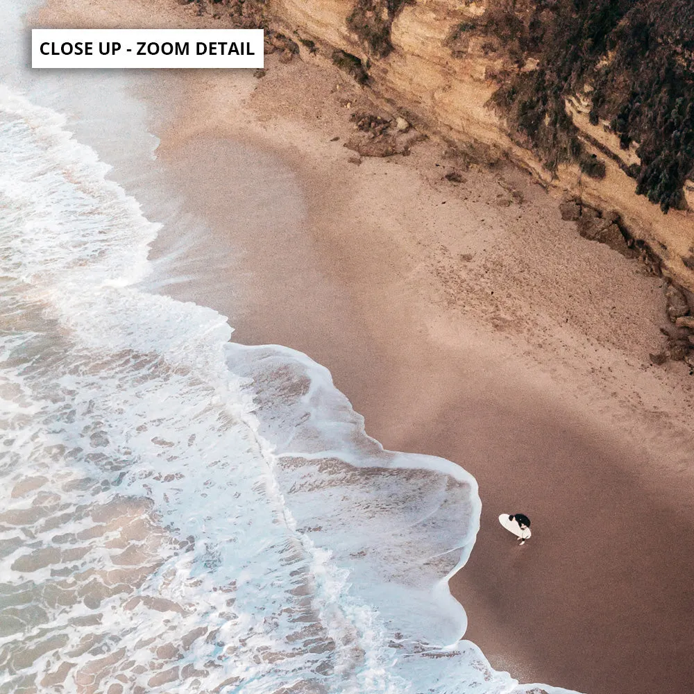 Jan Juc Beach VIC Aerial IV - Art Print by Beau Micheli