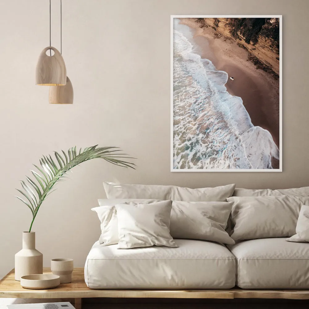 Jan Juc Beach VIC Aerial IV - Art Print by Beau Micheli