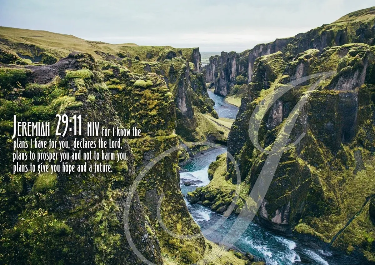 Jeremiah 2911 Niv #14 Bible Verse Canvas Wall Art - Christian Canvas Wall Art