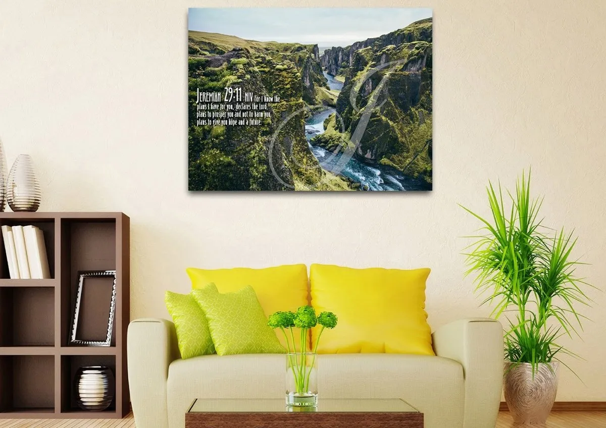 Jeremiah 2911 Niv #14 Bible Verse Canvas Wall Art - Christian Canvas Wall Art