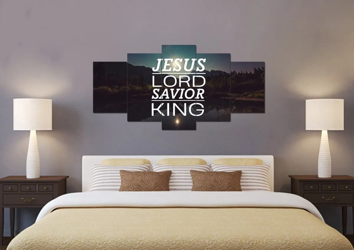 Jesus Lord Savior King Wall Art Canvas Print - Christian Canvas Wall Art