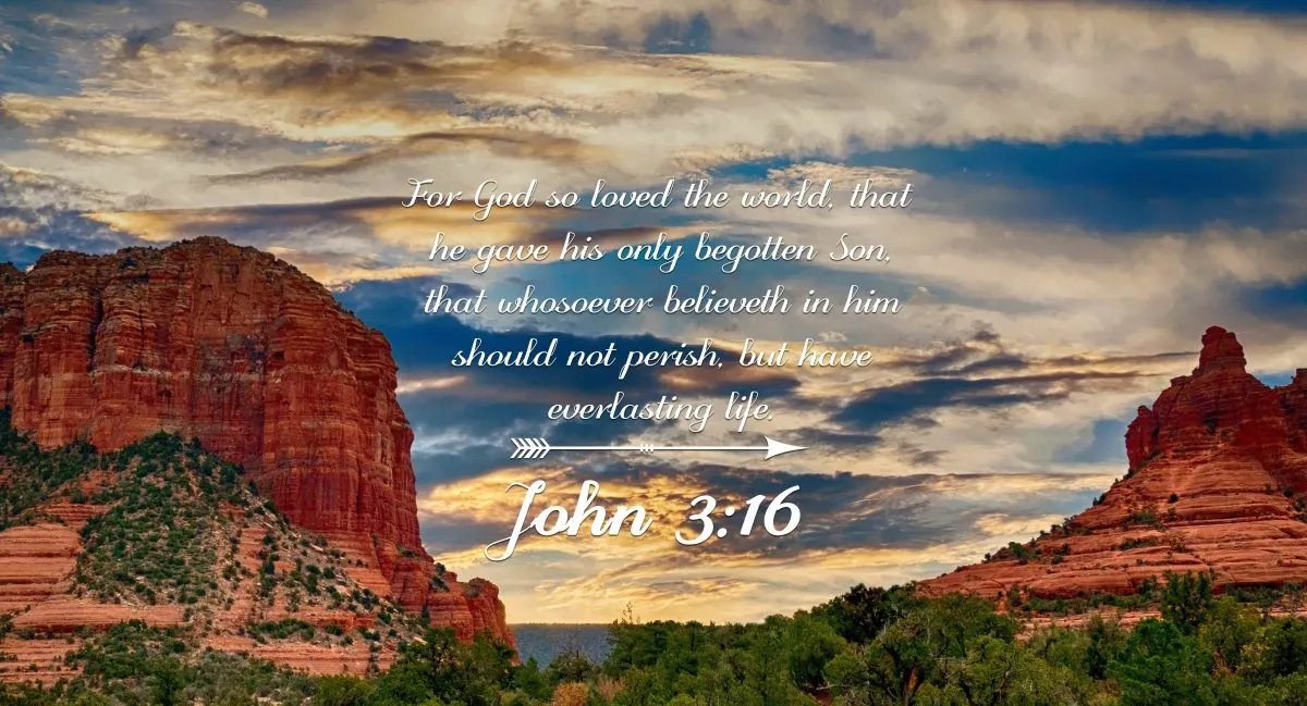 John 316 Kjv #21 Bible Verse Canvas Wall Art - Christian Canvas Wall Art