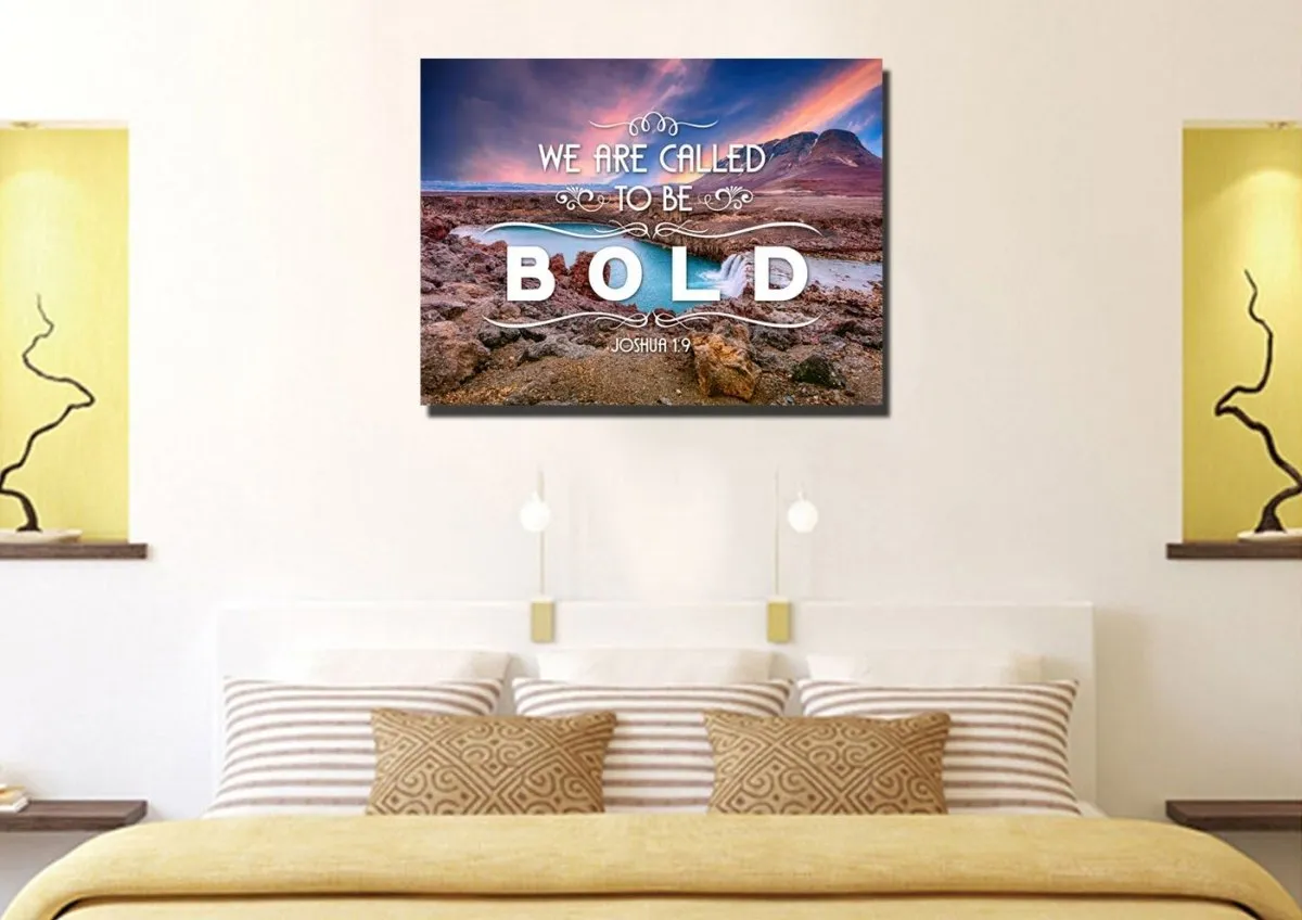 Joshua 19 We Are Called To Be Bold Canvas Wall Art Print - Christian Canvas Wall Art