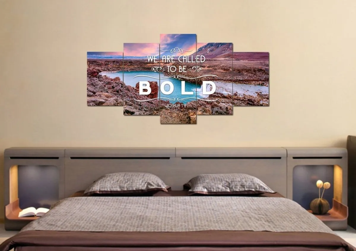 Joshua 19 We Are Called To Be Bold Canvas Wall Art Print - Christian Canvas Wall Art