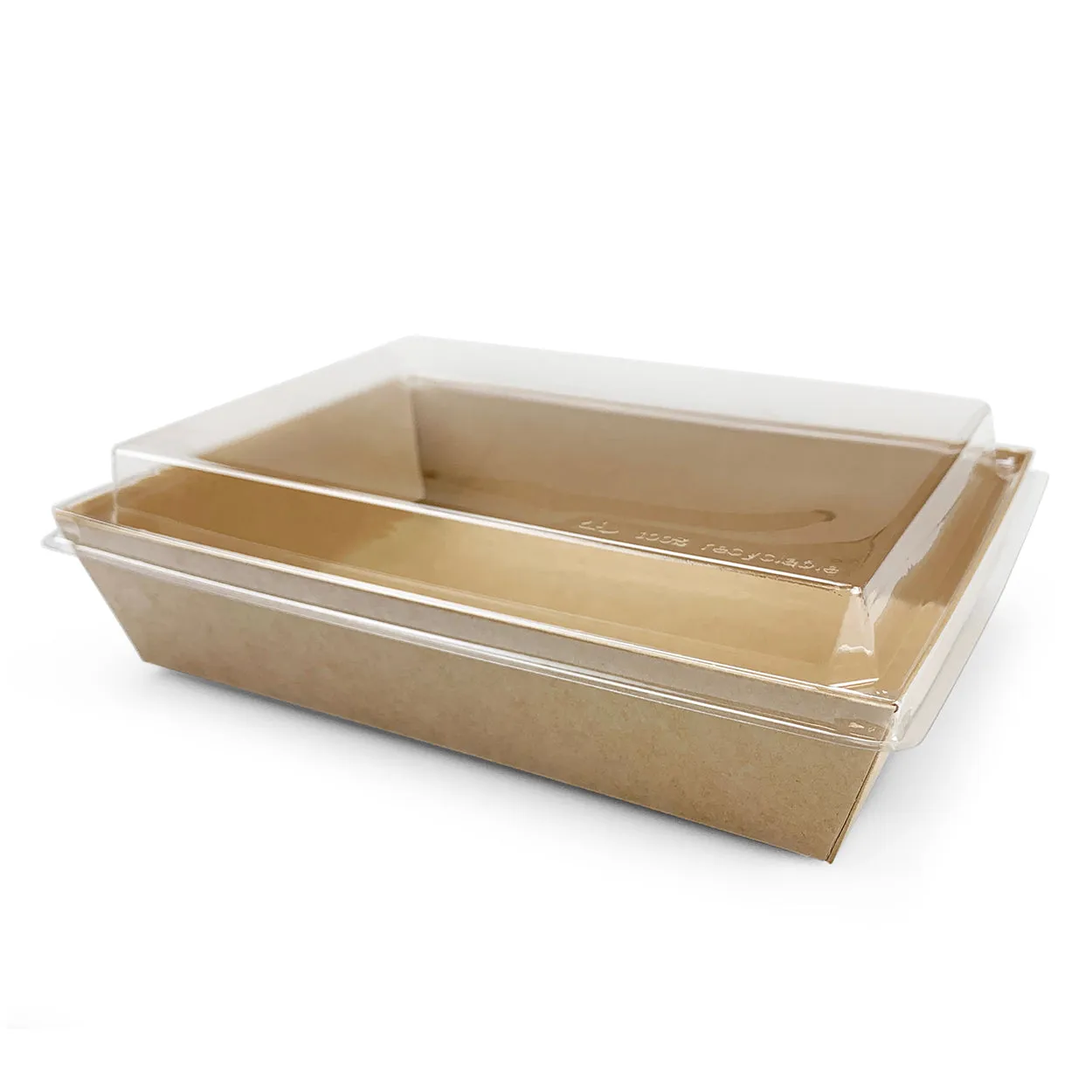 Kraft Greaseproof Paper Take Out Sushi Tray 8.1" x 5.9" (300/case) - No Lids