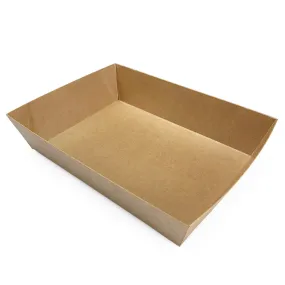 Kraft Greaseproof Paper Take Out Sushi Tray 8.1" x 5.9" (300/case) - No Lids