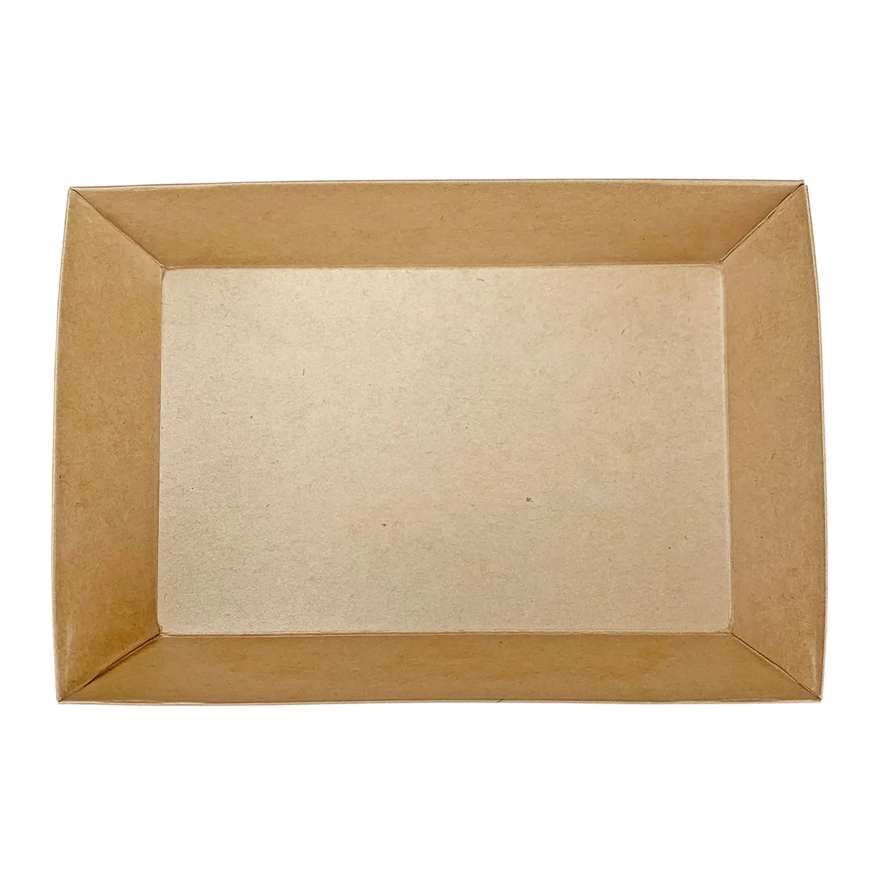 Kraft Greaseproof Paper Takeout Sushi Tray 6.9" x 4.72" (400/case) - No Lids