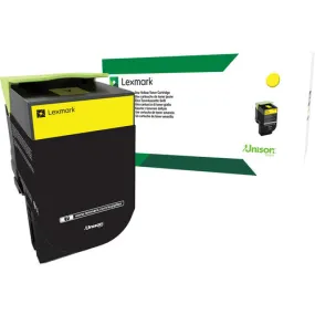 Lexmark 701HY Yellow High Yield Return Program Toner Cartridge, 3000 Pages Yield - 70C1HY0