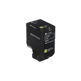Lexmark CS725 Yellow High Yield Toner Cartridge, 12,000 Pages Yield - 74C0H40