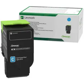 Lexmark Cyan Extra High Yield Return Program Toner Cartridge, 3500 Pages Yield - C241XC0