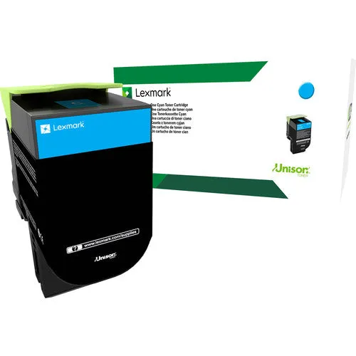 Lexmark Cyan High Yield Return Program Toner Cartridge, 3500 Pages Yield - 71B1HC0