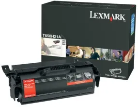 Lexmark T65x Black High Yield Print Cartridge, 25,000 Pages Yield - T650H21A