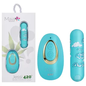Maia JESSI 420 Remote Bullet Vibrator - Blue