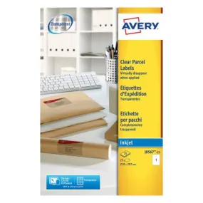 Mailing labels210 x 297 mm, Inkjet, transparent