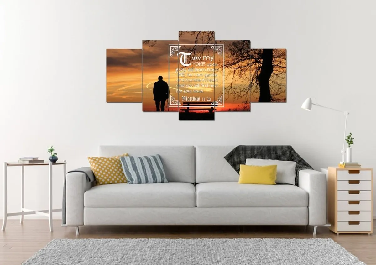 Matthew 1129 Canvas Wall Art Print S - Christian Canvas Wall Art