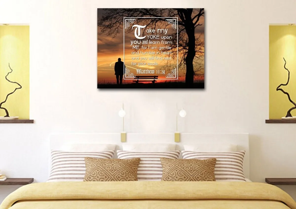 Matthew 1129 Canvas Wall Art Print S - Christian Canvas Wall Art