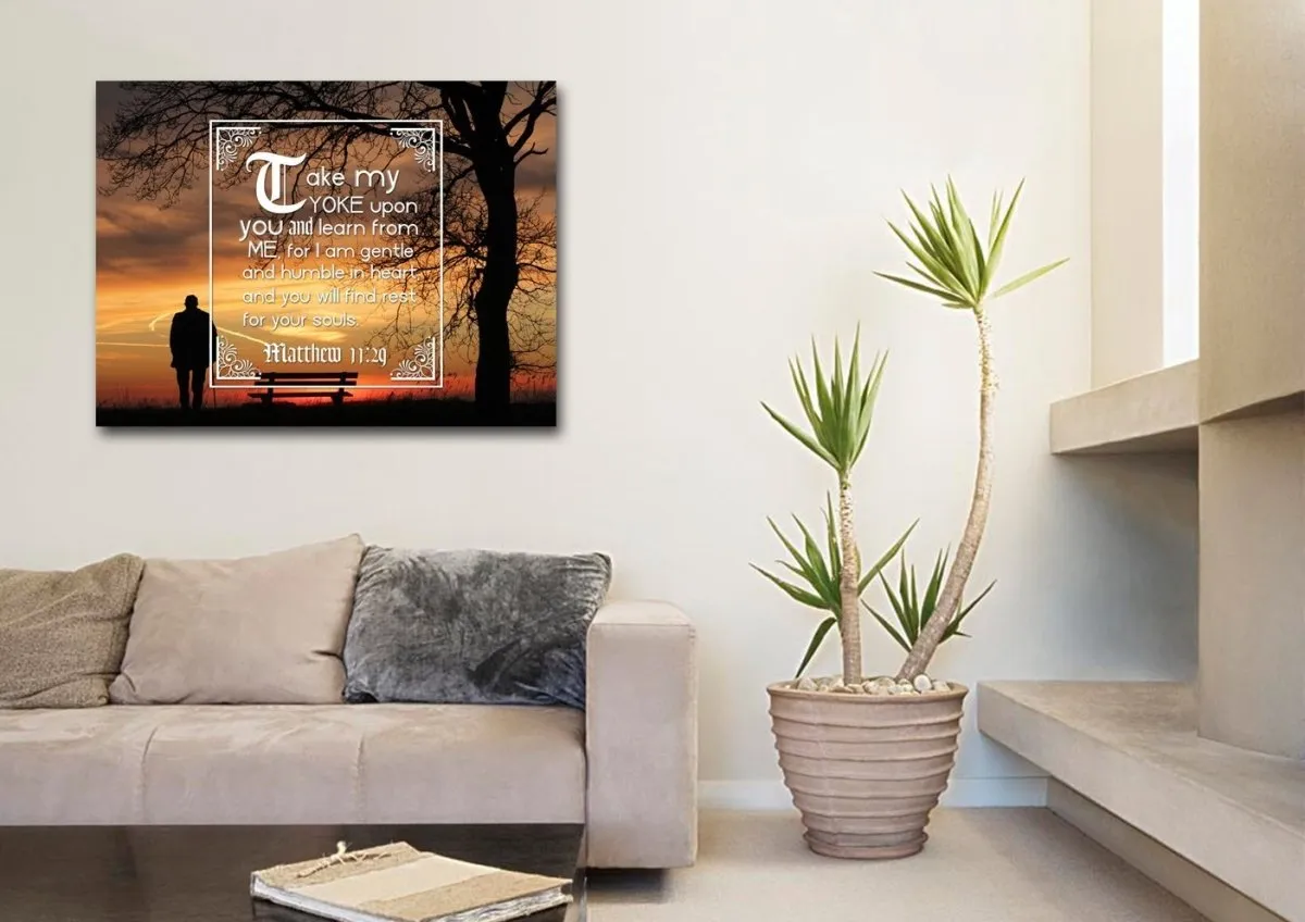 Matthew 1129 Canvas Wall Art Print S - Christian Canvas Wall Art