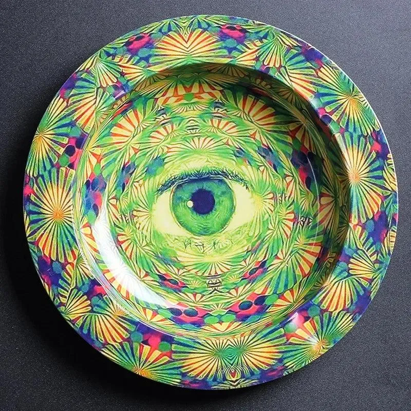 Metal Tobacco Herb Rolling Tray Cigarette Paper Rolling Tray Plate Cigar Cigarette Ashtray Discs for Smoke Cigarette Ash Trays
