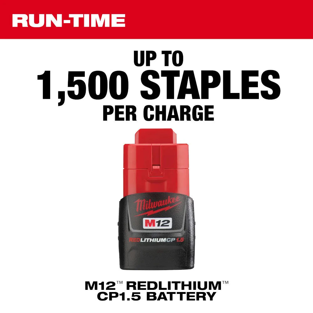 Milwaukee 2447-20x2BSK M12 12V 3/8" Crown Stapler w/ 4AH and 2AH Starter Kit