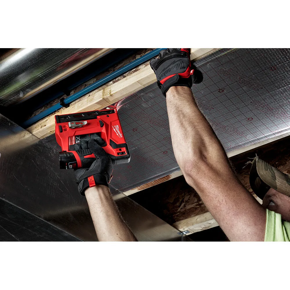 Milwaukee 2447-20x2BSK M12 12V 3/8" Crown Stapler w/ 4AH and 2AH Starter Kit