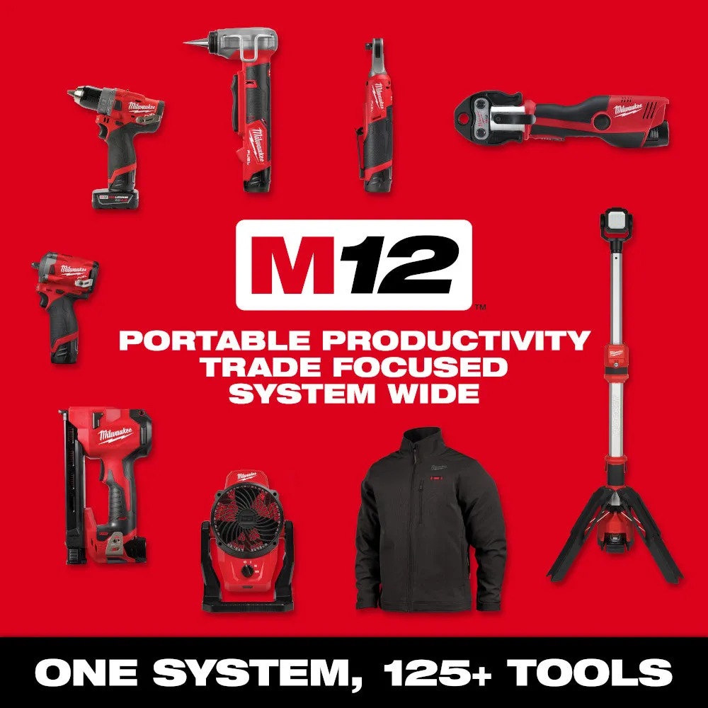 Milwaukee 2447-20x2BSK M12 12V 3/8" Crown Stapler w/ 4AH and 2AH Starter Kit