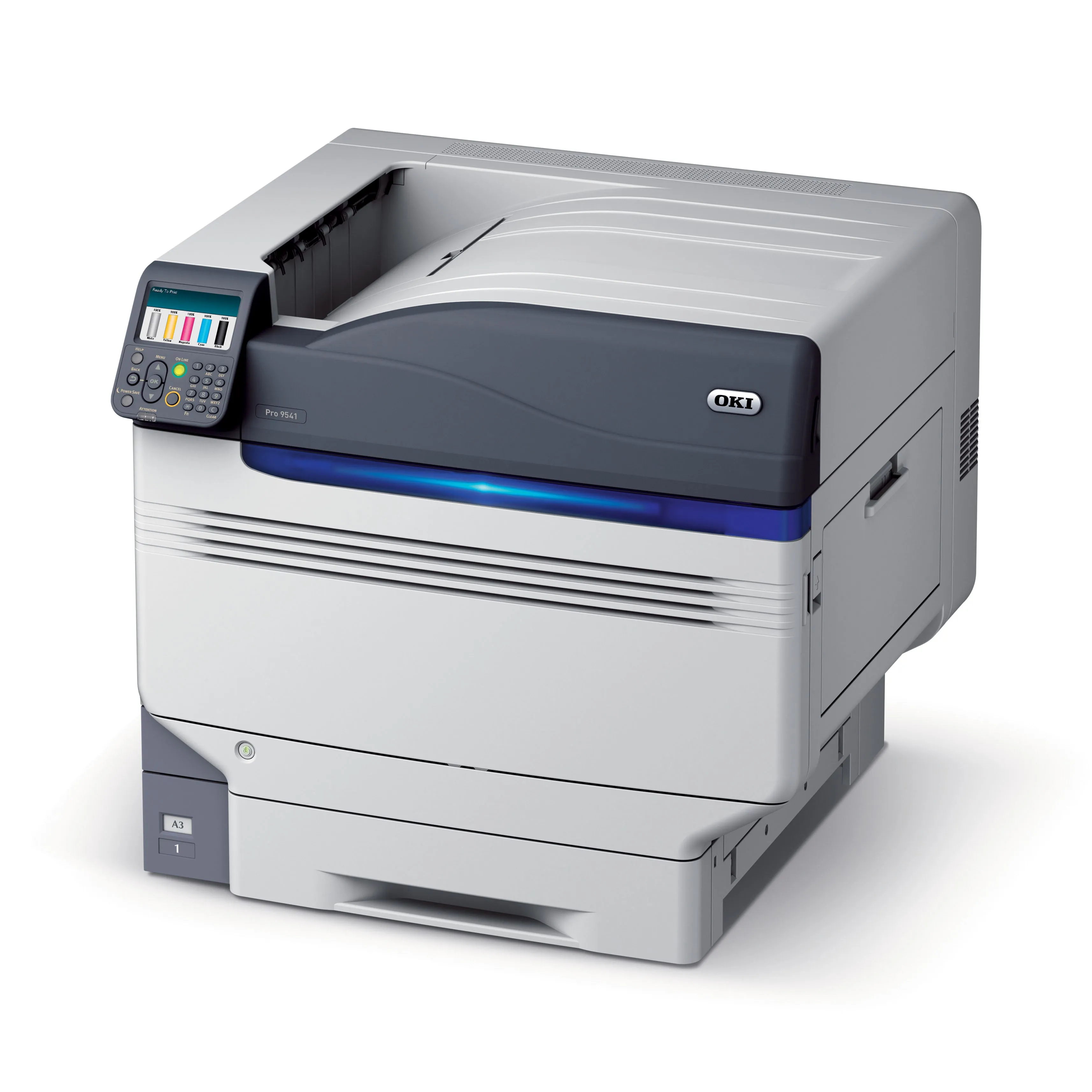 OKI Pro9541 DN White & Clear Toner Printer CMYK W