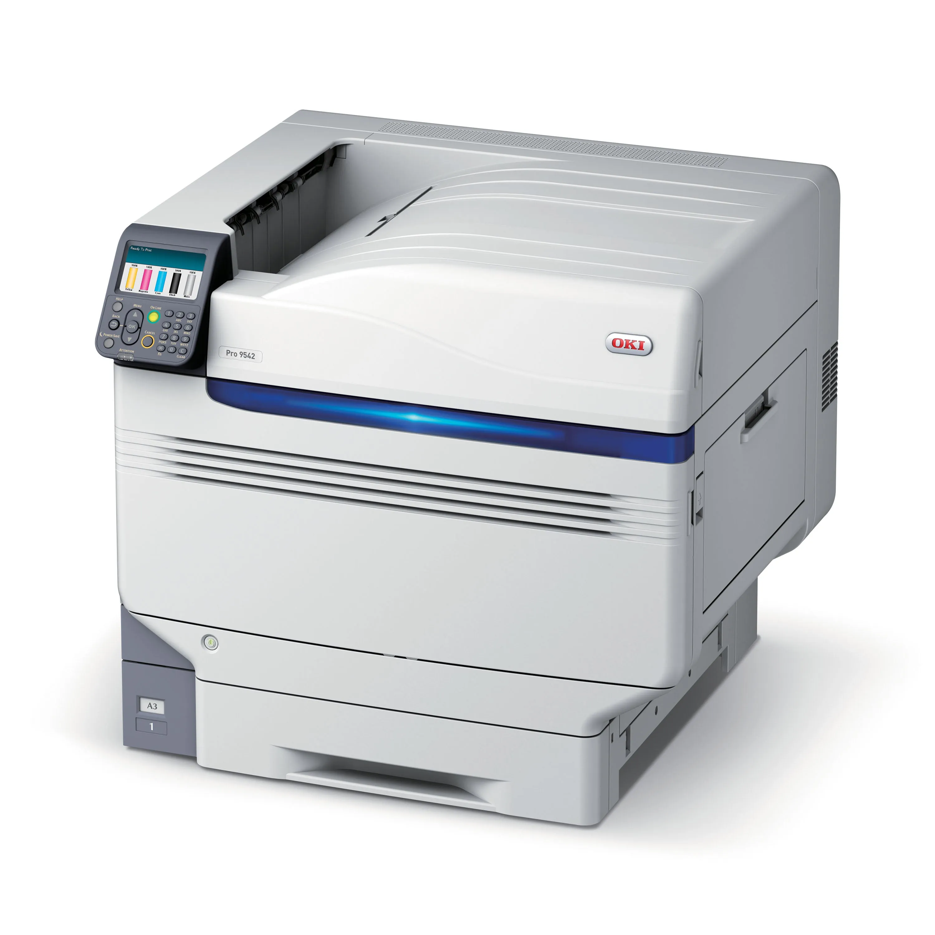 OKI Pro9542 DN White Toner Printer W CMYK