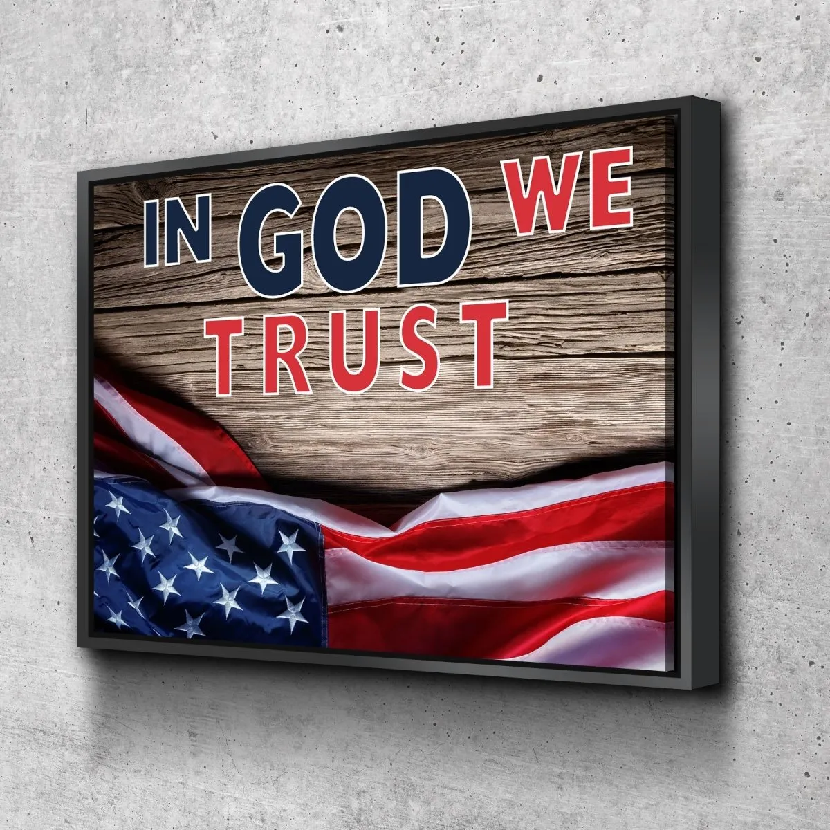 On Board American Flag Patriotic Wall Art - Christian Canvas Wall Art