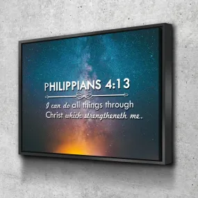 Philippians 413 Kjv #4 Bible Verse Canvas Wall Art - Christian Canvas Wall Art